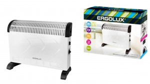 Обогреватель конвекционный ERGOLUX ELX-CH01-C01 750Вт-2кВт, термостат, защита от перегрева, белый
