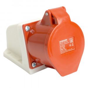 STEKKER силовая розетка СЕЕ стационарная ST-125 32А 380В 3P+PE+N IP44, RST32-125-44 49437