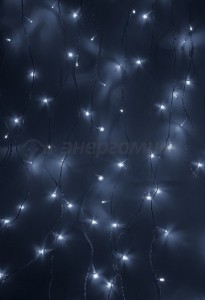Гирлянда-занавес "Св/д дождь" 1,5x1,5/12нитей, 144LED белый, 8 реж, IP20, присоска 235-035 Neon Nigh