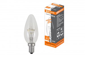 TDM лампа свеча E14 40W прозрачная (100!) SQ0332-0009