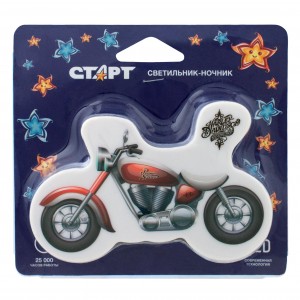 СТАРТ ночник NL 3LED Мотоцикл, красный, 220V с выкл.
