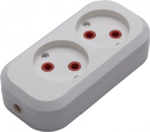 STEKKER роз. колодка 2 гн.  10A  белая PST10-200-20 39007