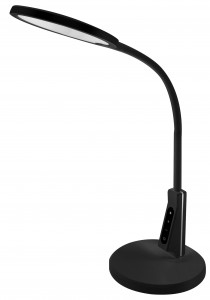 Camelion KD-836 C02 св-к св/д настольный 7W(450lm) 3000-6000K сенсор/рег.ярк, USB-разъем, черный