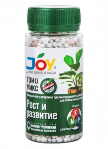 JOY Удобрение сухое ТРИО МИКС 100гр. "Рост и развитие" (д/комнатных цветов) флакон