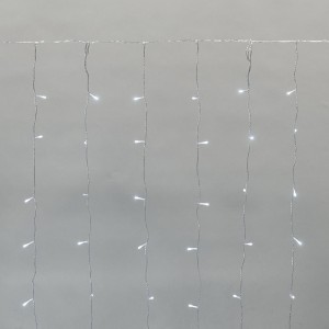 Гирлянда-занавес ул. Дождь 150LED 5W белый, 2x1,5/15 нит, мерц, прозр шнур IP44 NEON-NIGHT 235-515