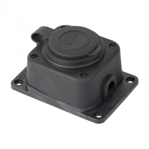 EKF PROxima розетка прямая 1 гн. с загл. каучук 2P+PE 1x16A IP44 RPS-014-16-230-44-r (Турция)