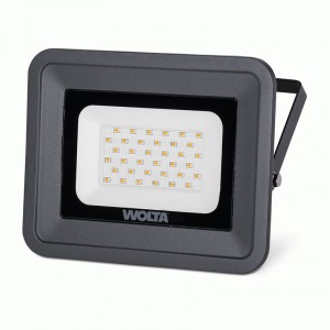 Wolta св/д прожектор WFLY 30W(2700Lm) SMD 3000К 2K IP65 180x32x130 алюм сер WFLY-30W/06