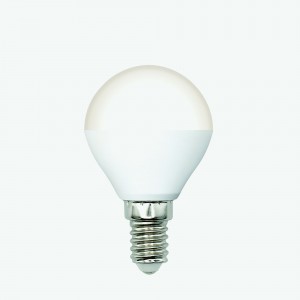 Volpe G45 шар E14 6W(600lm) 6500K 6K матовая LED-G45-6W/6500K/E14/FR/SLS