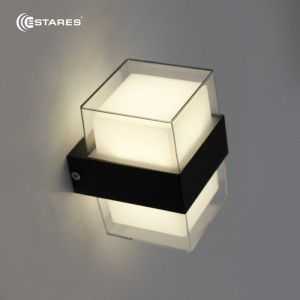 Estares бра уличн архит интериерн св/д VALO 9W S-4000K-100x110x133-BLACK/CLEAR-220-IP54