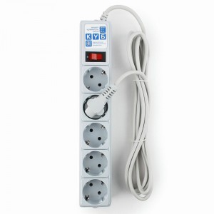 Power Cube (КУБ) Классик сет. удл.-фильтр ПВС 3х0.75 5 роз. 3 м 10А СЕРЫЙ (РФ) SPG-B-10