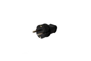 Вилка прямая каучук ПРОМО! 2Р+РЕ 1х16А 220-240V В16-005 Витебск (РБ)