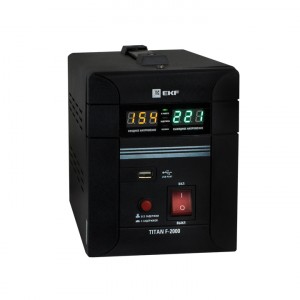 EKF PROxima TITAN стабилизатор напр. напольный 1000ВА/600Вт 1 роз.+USB stab-f-1000