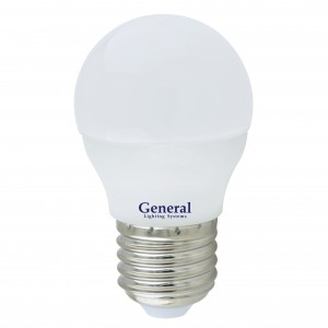 General шар P45 E27 10W 4500K 4K 45х80 пластик/алюм GLDEN-G45F-10-230-E27-4500, 683700