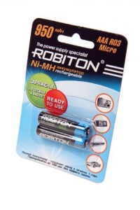 Ак-р Robiton R03 950mAh Ni-MH предзаряж BL2, 09792