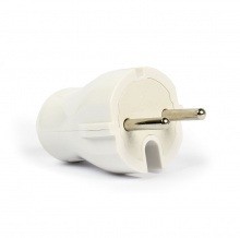 SmartBuy вилка 10А 250В (АБС-пластик, прямая, белая) SBE-10-P04-w