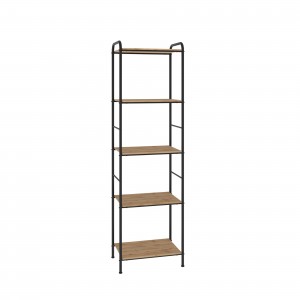 Стеллаж Валенсия 15W (черный) 45,5*30*155,5см, 5  полок из ЛДСП (до 8кг каждая) СТВ15ДЧ ЗМИ
