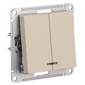Systeme Electric AtlasDesign мех. выкл. СУ 2 кл. песочный (пл.осн., инд.) ATN001253 (5!)