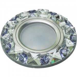 Fametto DLS-P123-2001 св-к встр. Peonia Круг Металл золото 95(65)x25 Кристалл Прозр./Фиолет.