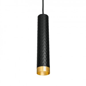 WOLTA св-к подвесной CELLA под лампу GU10 черный/золото D55x280 IP20 WSL-GU10/P10BG