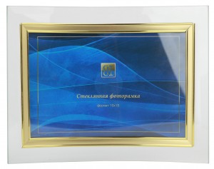 Фоторамка (Ф/р) GT стекло 10х15 114/-G горизонтальная, золото 5618