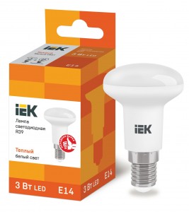 IEK R39 E14 3W(210lm) 3000K 2K 69x40 матов. ECO LLE-R39-3-230-30-E14