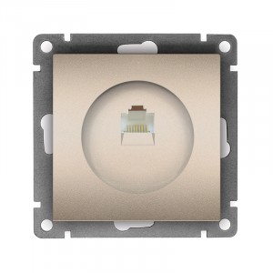 UNIVersal Афина мех. роз. компьют. СУ 1 мест., 1А, шампань (пласт. осн., RJ45) A0051-Br