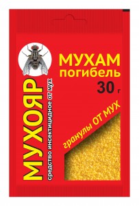 Мухояр Приманка гранулы 30гр. От мух и мошек, пакет Ваше хозяйство