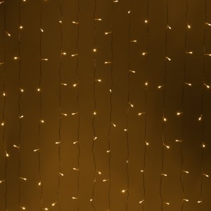 Intro Holiday Гирлянда-занавес 3x3м 300LED 8 реж. теплый белый шнур 4м INZL-01Z 60439
