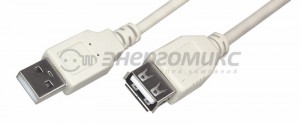 Кабель USB(A)шт. - USB(A)гн. 3 м Rexant 18-1116