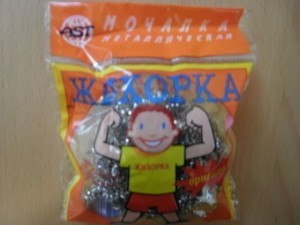 Губка д/посуды металл (нерж сталь) "Жихорка" 12шт/уп, цена за шт, (отгружать кратно 12),18г, BL  AST