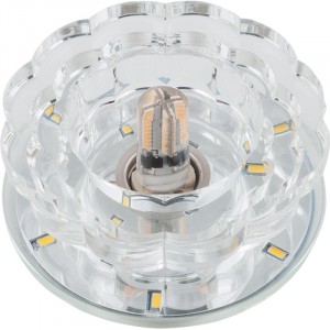 Fametto DLS-L124-1001 G9 св-к встр. Luciole стекло 98(65)x60 прозрачный/зеркальный, подсветка LED7W