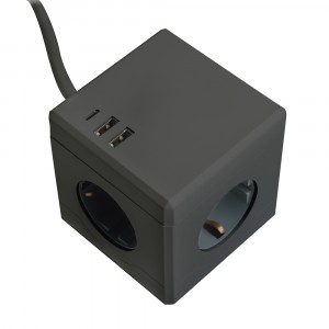 STEKKER Удлинитель 3x1, 3 роз., c/з, черный 1,5м, HM10-41-01 серия Comfort 49657