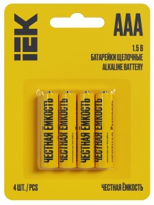 Э/п IEK Честная ёмкость LR03/286/AAA BL4 ABT-LR03-OP-L04