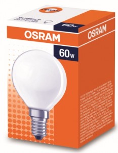 OSRAM P E14 60W шар матовая 4008321411501