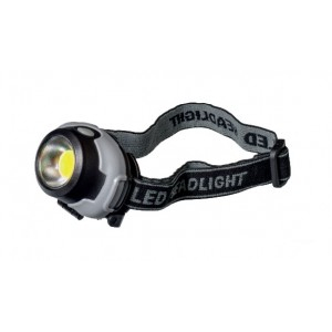 Focusray фонарь налобный 1059 COB 3W пласт. 3xR03 3реж. сер/чер блистер (5 шт.)