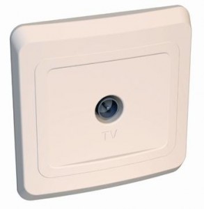 Schneider Этюд роз. TV СУ 1 мест. крем. (пласт. осн., RG6) TVC-002K