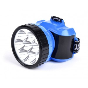 Smartbuy фонарь налобный SBF-24-B (акк. 4V 0.5 Ah) 7св/д, синий/пластик, 2 режима, з/у 220V (2 шт.)