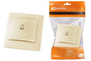 TDM Таймыр кнопка звонка СУ 1 кл. 6А сл. кость (10!) SQ1814-0109