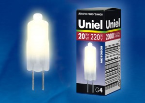 Uniel JC G4 220V 20W матовая JC-220/20/G4 FR