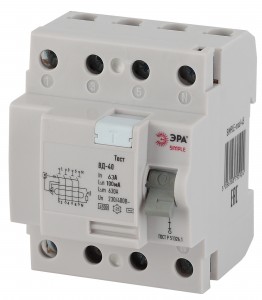 ЭРА SIMPLE УЗО ВД-40 электрон. 4P 63А 100mA -mod-50 6051