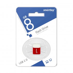 Флэш-диск (флэшка) USB Smartbuy 8GB LARA Red (SB8GBLara-R)