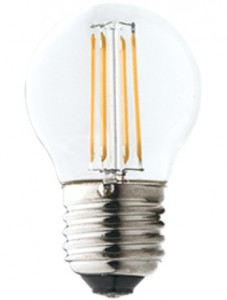 Ecola шар G45 E27 6W 6000K 6K прозр. 68x45 филамент (нитевидная), 360° Premium N7PD60ELC
