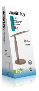 SmartBuy св-к настольный св/д 5W 4K 125х125х290мм, золото Элегант SBL-DL-5-EL-Gold