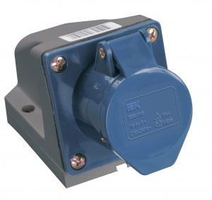 IEK силовая розетка CEE (разъем) 123 стационарная 2Р+РЕ 32А 220В IP44 PSR11-032-3