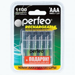 Ак-р Perfeo AAA1100mAh/4BL+BOX Пластик PF AAA1100/4BL+BOX PL