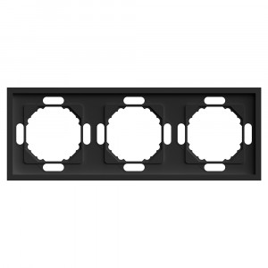 Stekker ЭМИЛИ рамка СУ 3 мест. (PC), черный уголь, soft touch PFR00-5003-05 49860