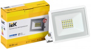 IEK Прожектор св/д LED СДО 06-30 30W(2400lm) 6500K 6K 139x156x22 белый IP65 LPDO601-30-65-K01