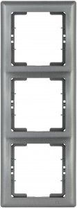 IEK BOLERO РB-3-БА Рамка 3 мест. верт. антрацит EMB31-K95
