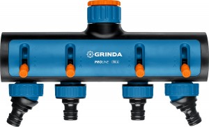 Распределитель GRINDA PROLine, четырехканальный, внутр резьба, латунь, 3/4?-1? zu8-426313_z02