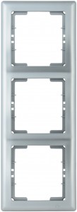 IEK BOLERO РB-3-БС Рамка 3 мест. верт. серебряный EMB31-K23